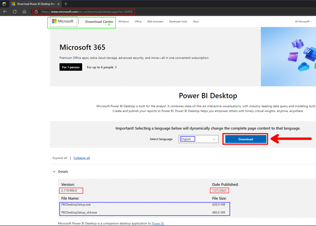 download Power BI Desktop from the Official Microsoft Download Center